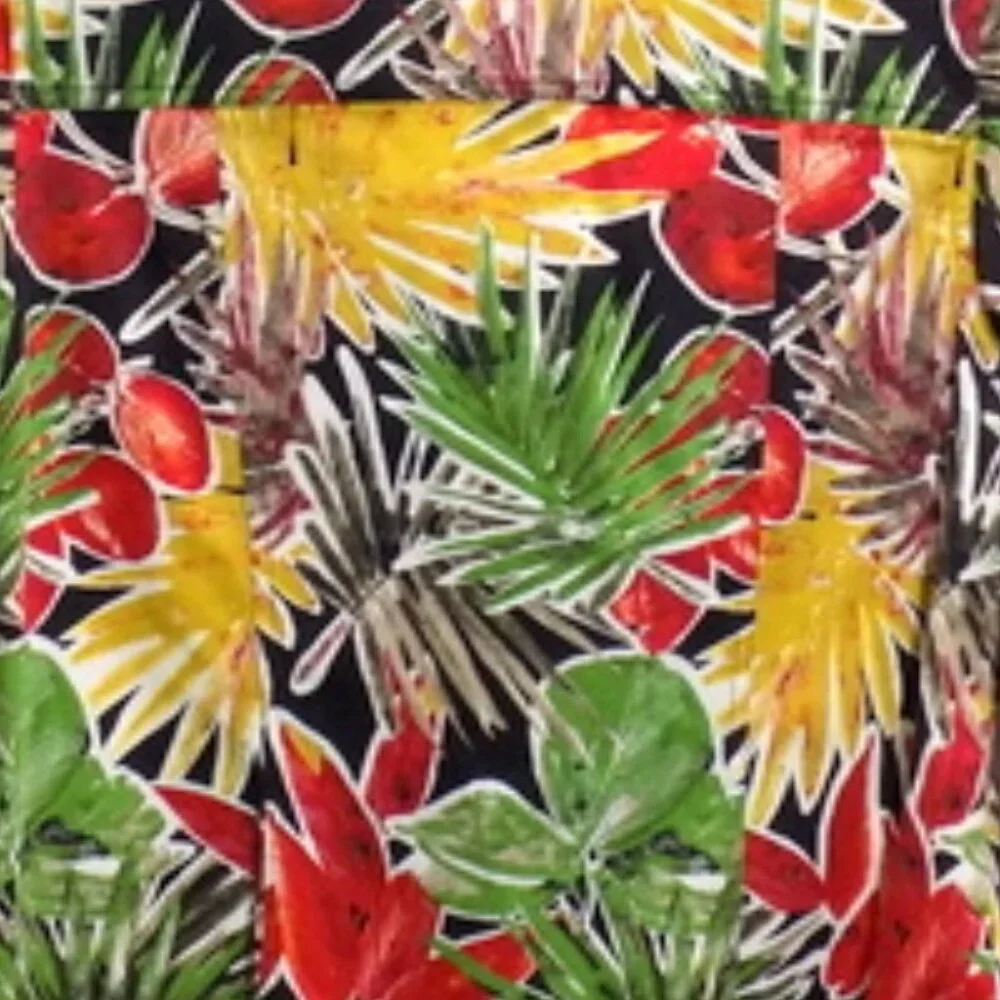 Additions By Chico's Red, Green & Yellow Tropical Print Jacket - Size:1 (Medium) - Picture 3 of 10